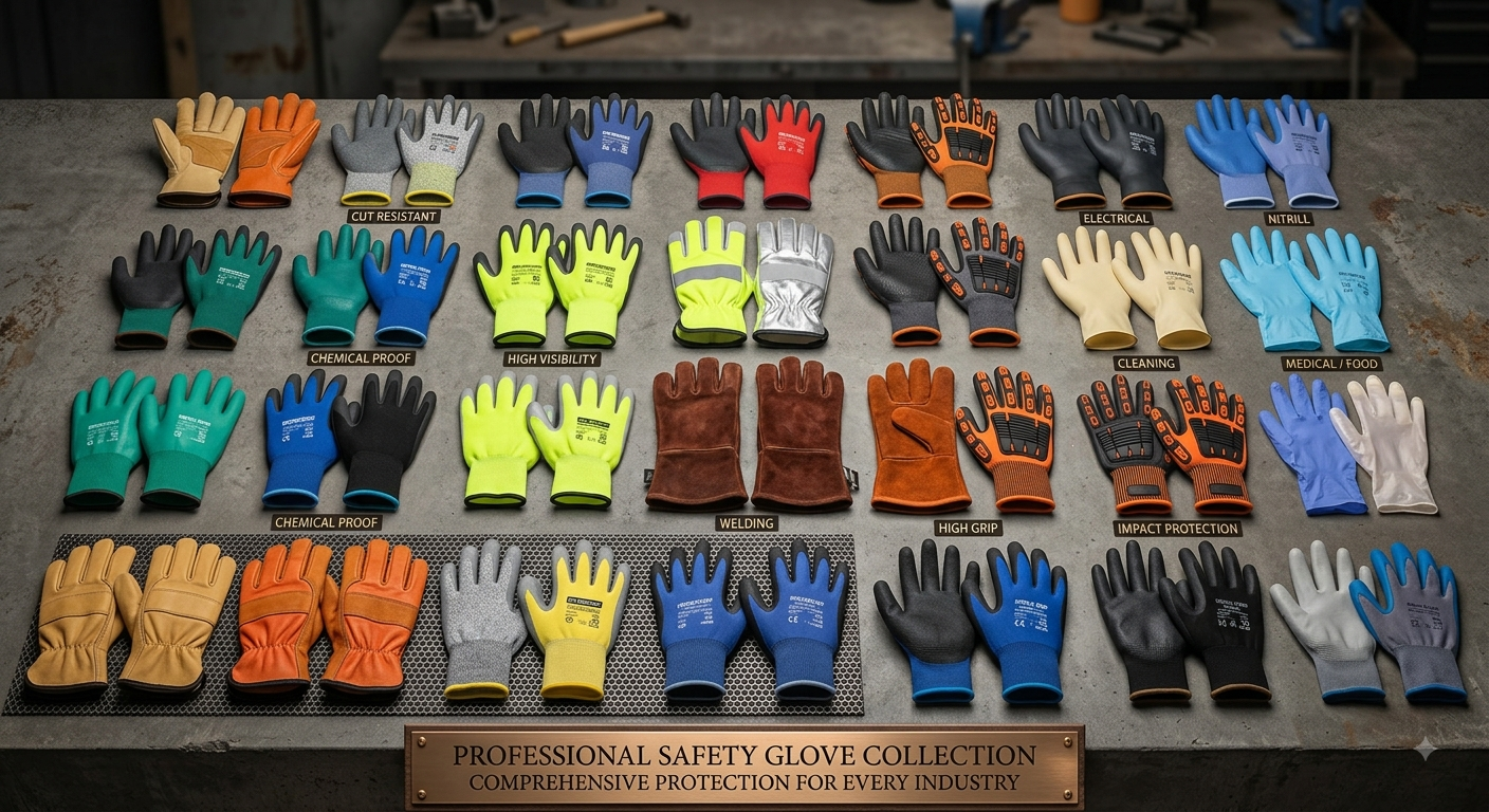 Leather working gloves for professional applications
