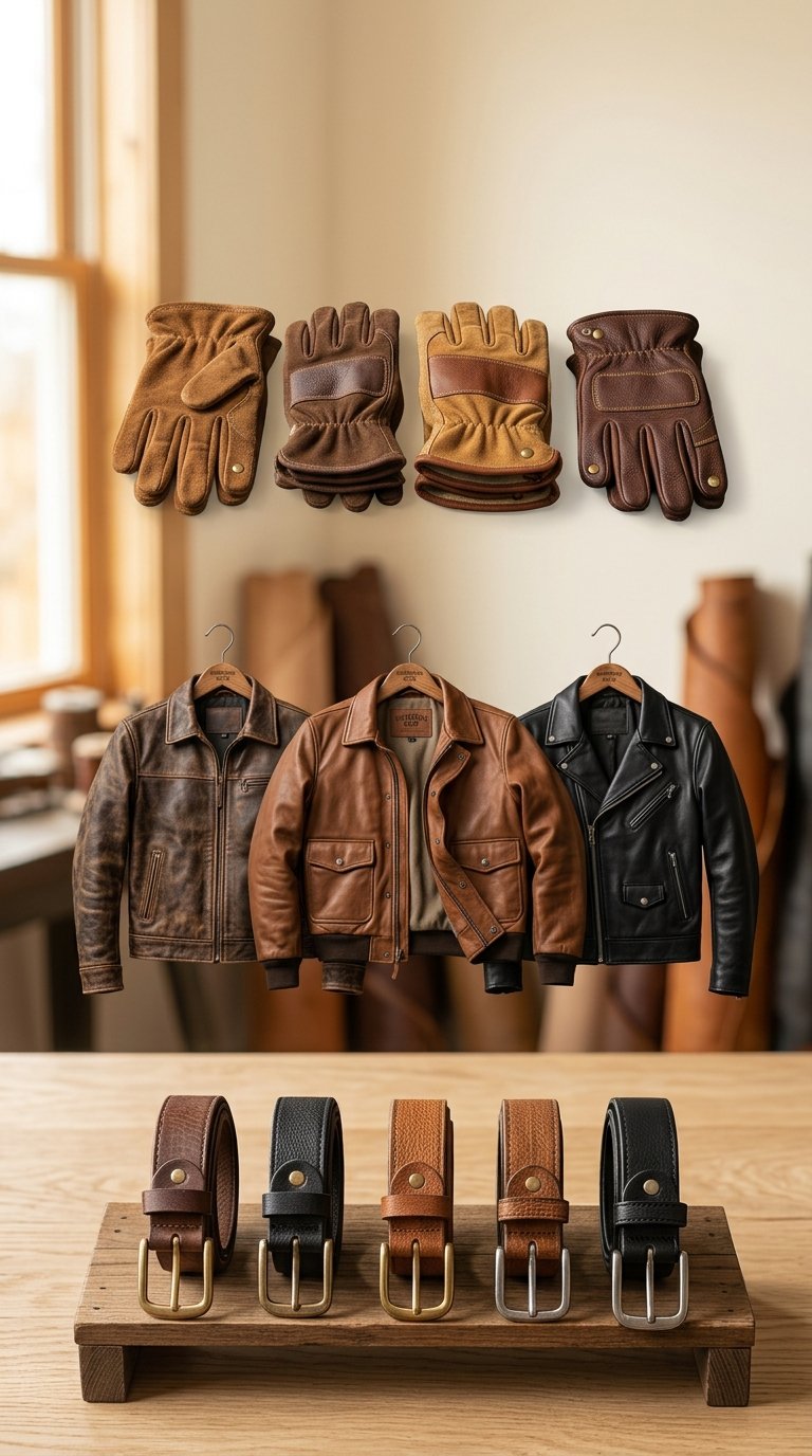 Custom premium leather products manufactured by Nexa Leather Industry