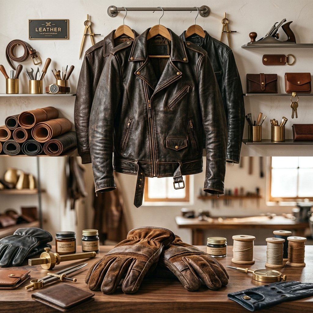 Premium custom leather products manufactured by Nexa Leather Industry