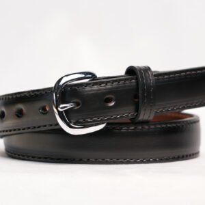 Black Raised Center Belt