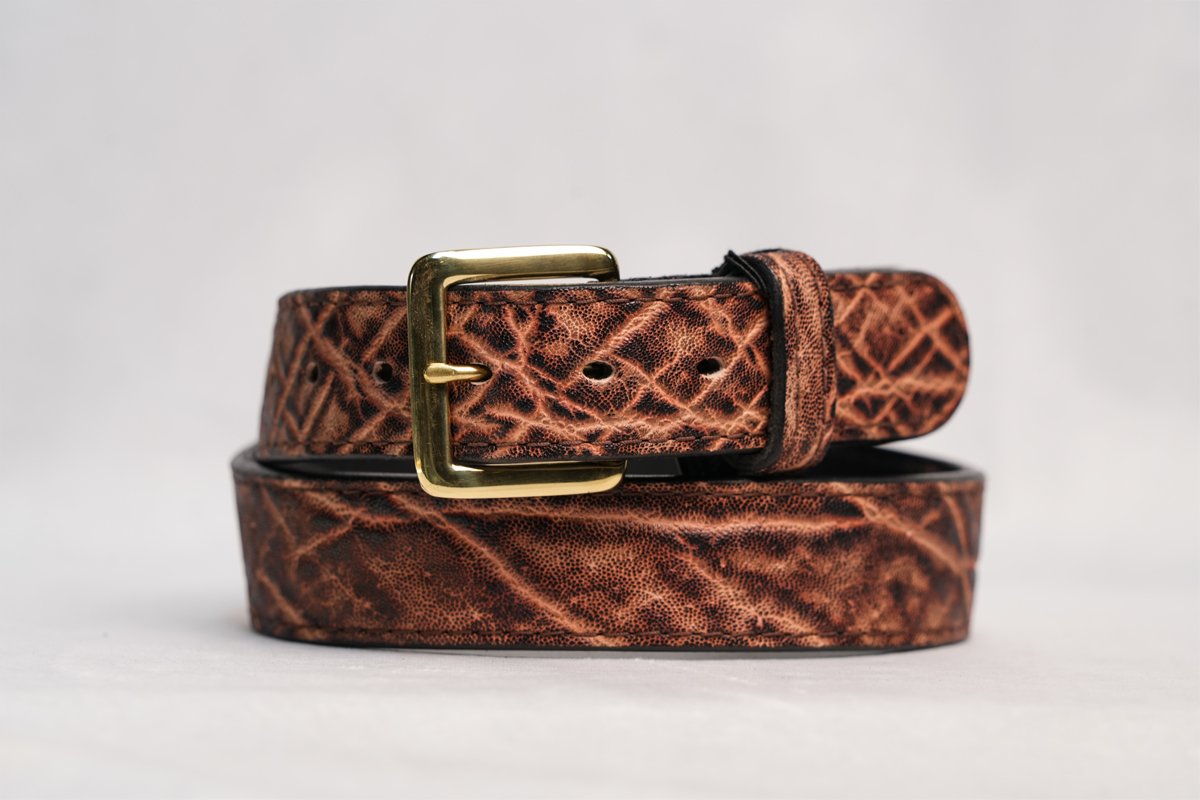 Elephant Peat Vintage Leather Belt - Image 2