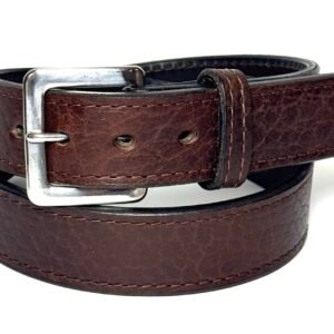 Bison Brown Premium Heavy Leather Belt