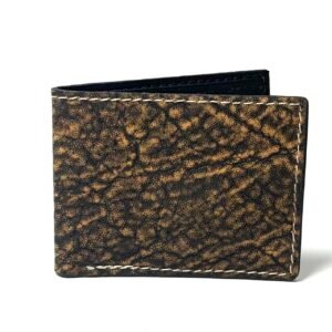 Elephant Antique Saddle Safari Leather Bifold Wallet