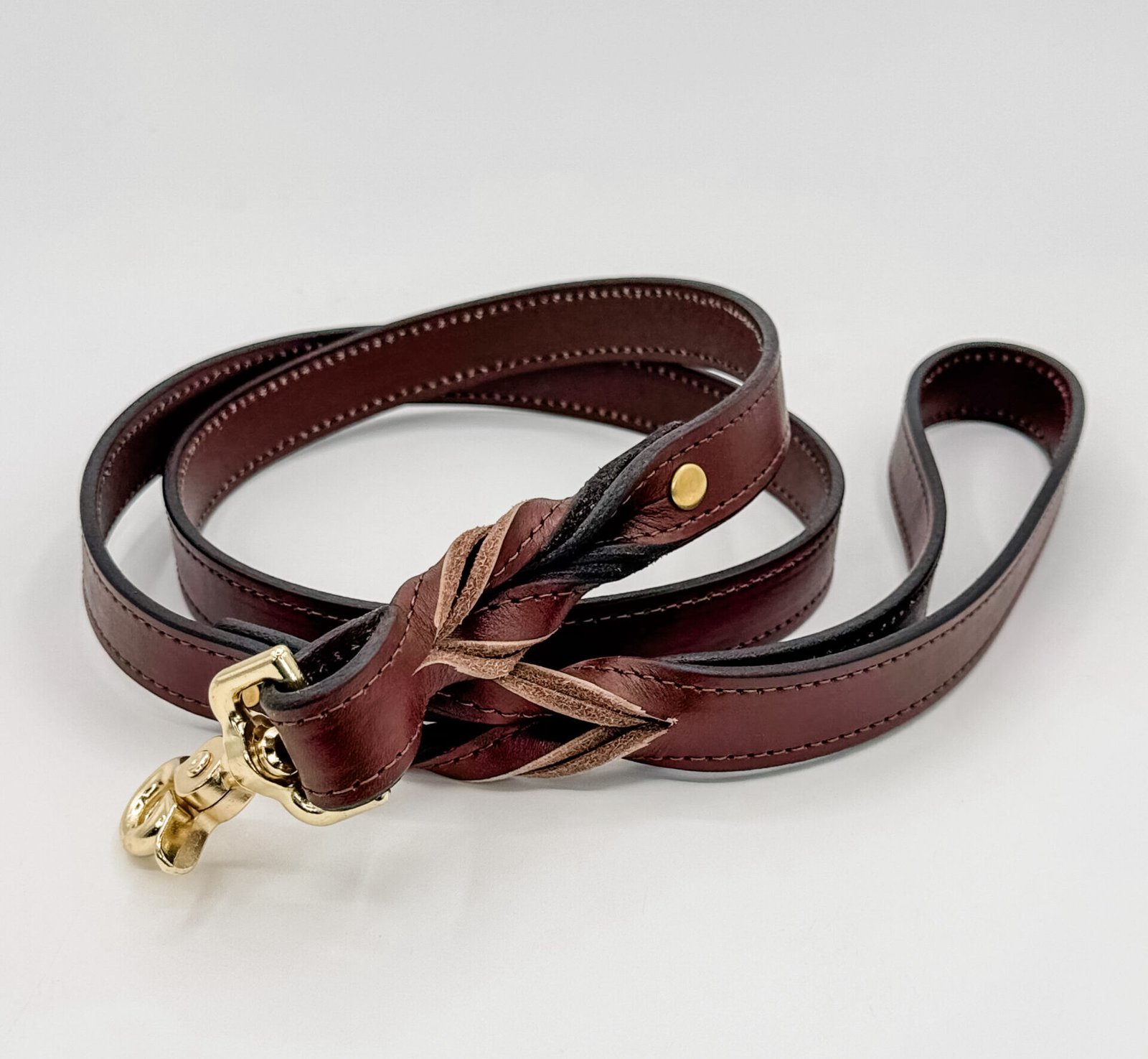 Brown Leather Dog Leash