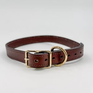 Brown Leather Dog Collar