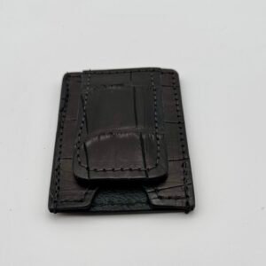 Gator Black Leather Money Clip Wallet