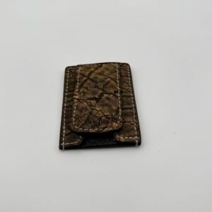 Elephant Antique Saddle Safari Leather Money Clip Wallet