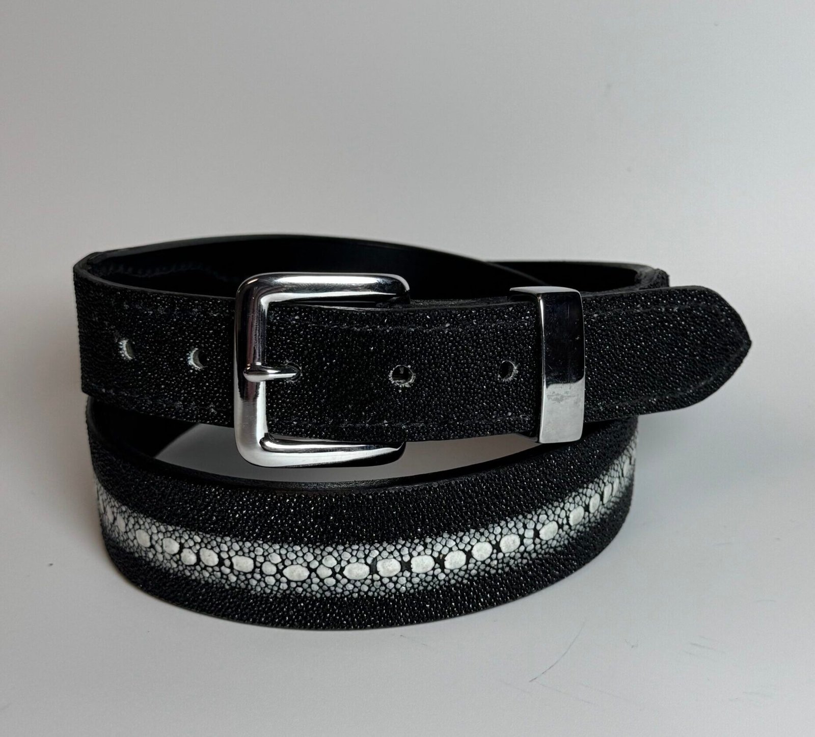 Stingray Leather Belt – Handmade Exotic Full Grain Belt (Amish Made)