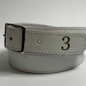 White Leather Sports Belt