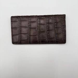 Gator Desert Brown Leather Checkbook Cover