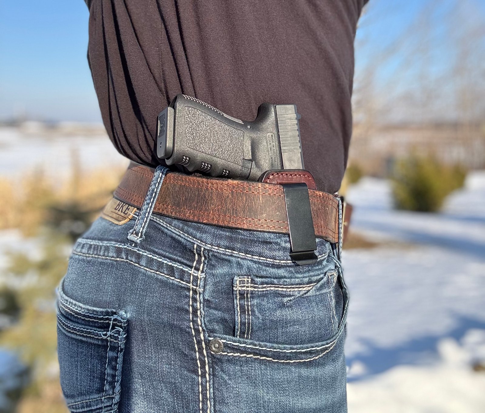 Brown Glock XD IWB Leather Holster - Image 5