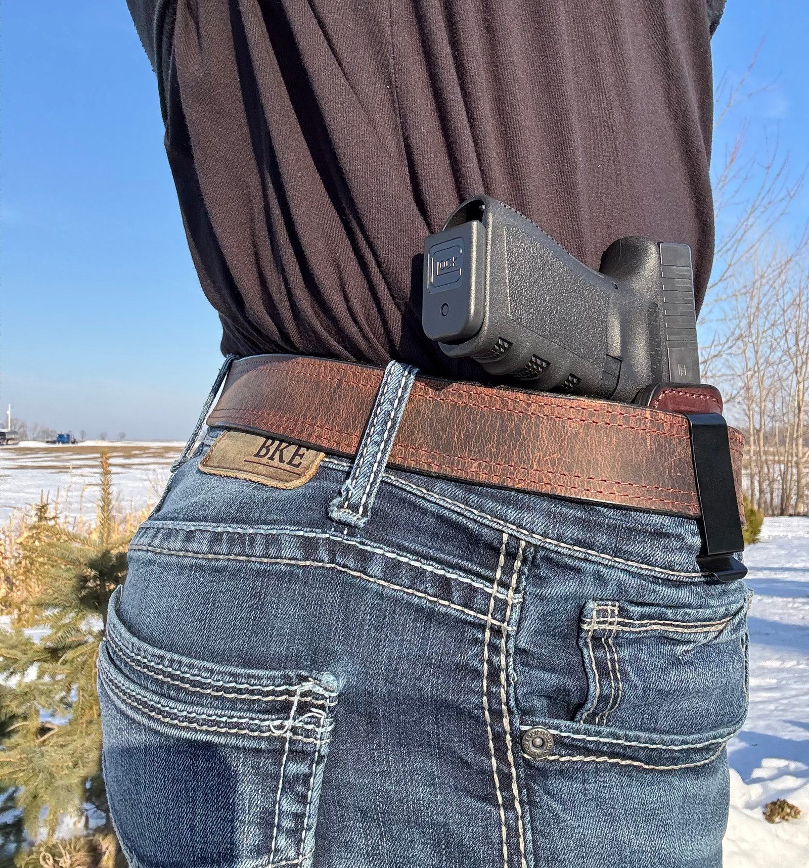 Brown Glock XD IWB Leather Holster - Image 9