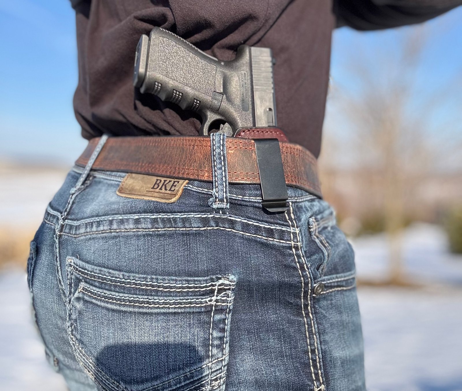 Brown Glock XD IWB Leather Holster - Image 3