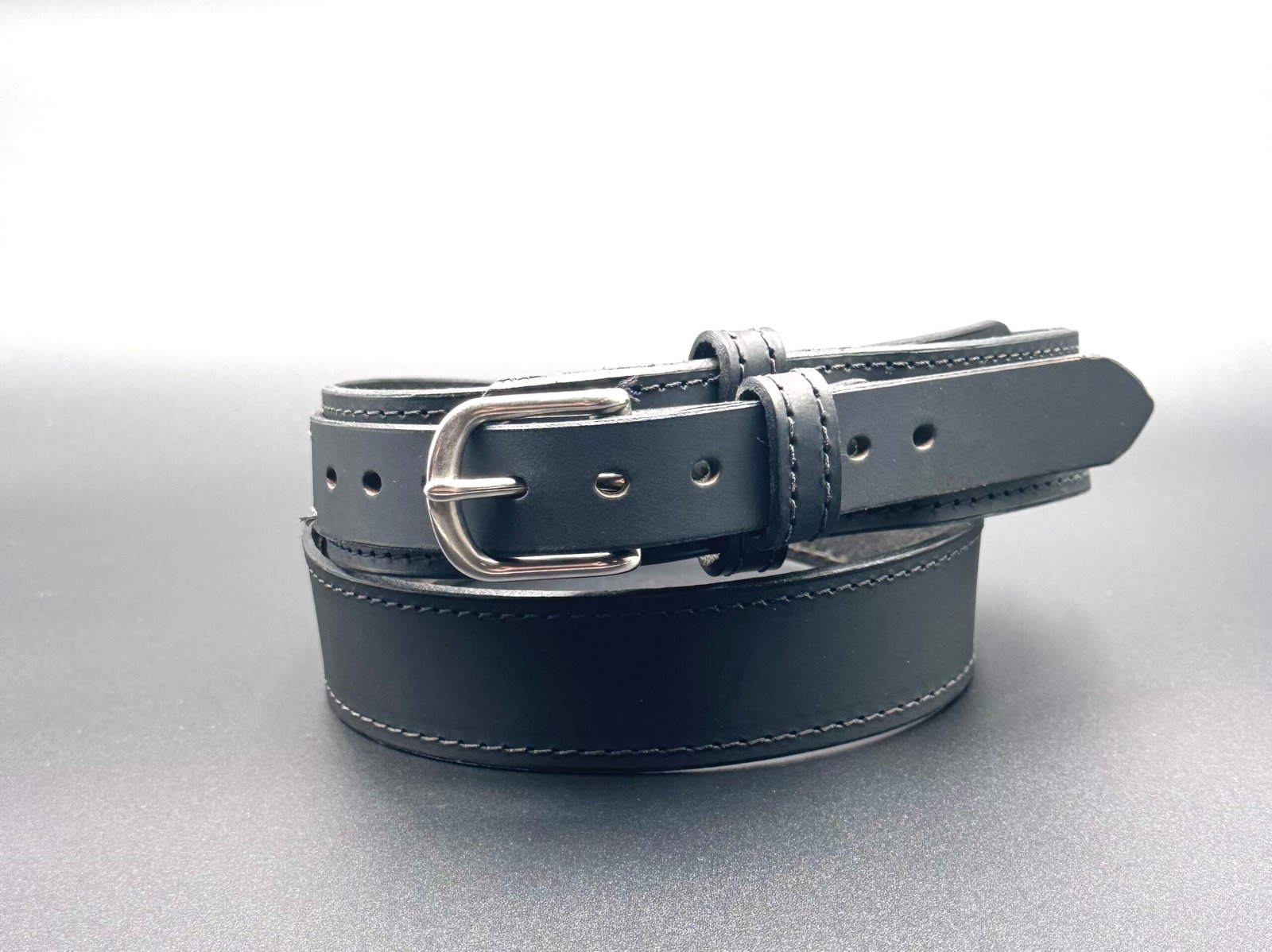 Black Leather Ranger Belt - Image 2