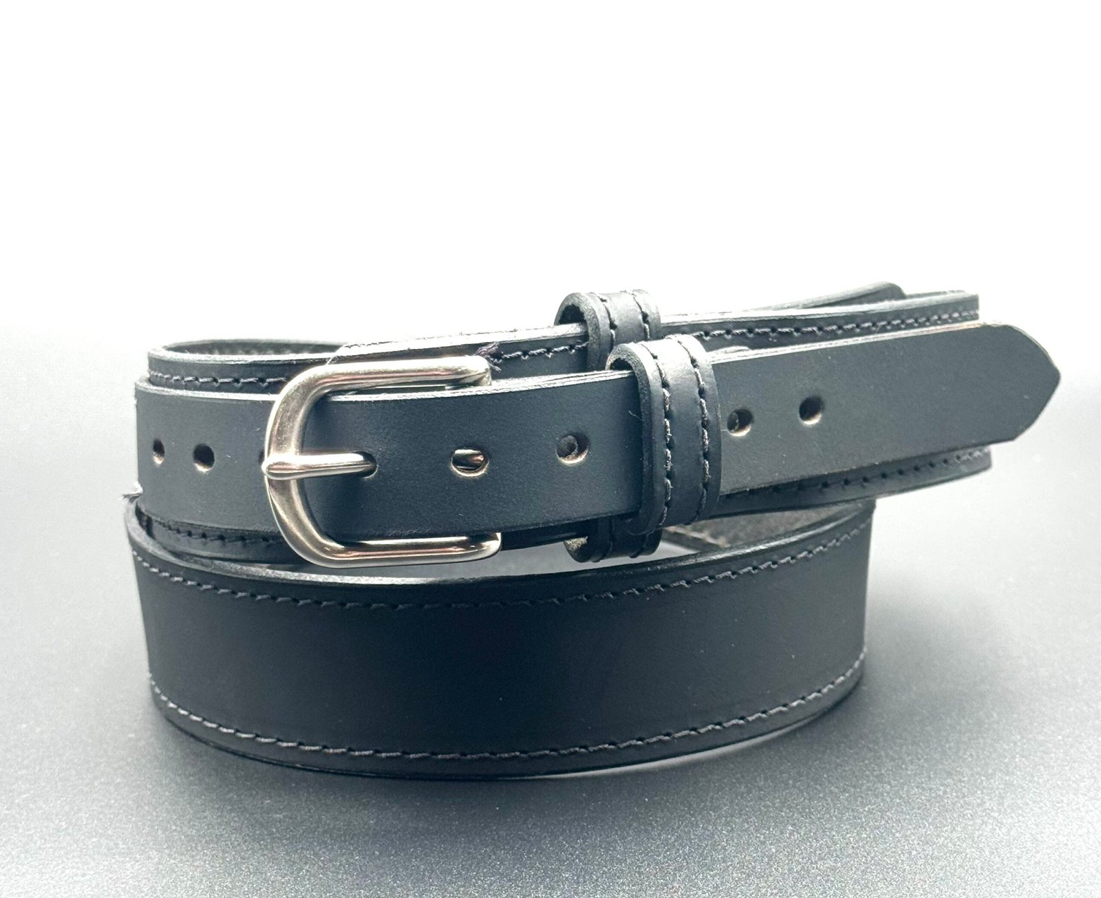 Black Leather Ranger Belt - Image 3