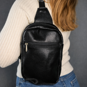 Black Leather Crossbody