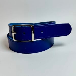 Blue Leather Sports Belt