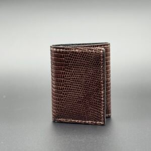 Lizard Brown Leather Trifold