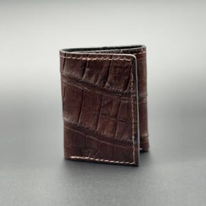 Gator Desert Brown Leather Trifold