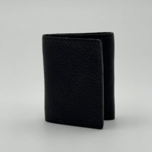 Bison Black Leather Trifold