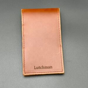 Light Brown Leather Golf Score Card Holder