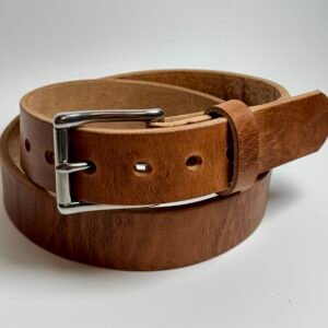 Old World Harness Leather Belt – Amish Made Heavy Duty Belt (Lifetime Warranty)