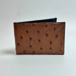 Small Leather Bifold Wallet | Amish Made | Bison, Ostrich & Gator Leather Wallet