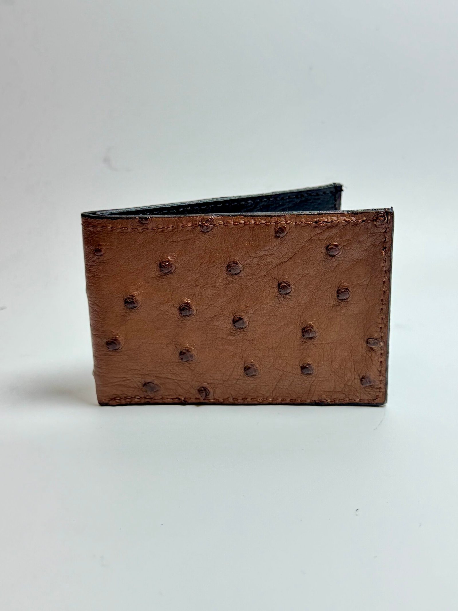 Small Leather Bifold Wallet | Amish Made | Bison, Ostrich & Gator Leather Wallet