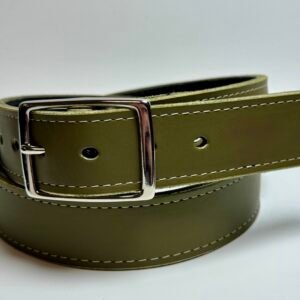 Military Green Leather Sports Belt