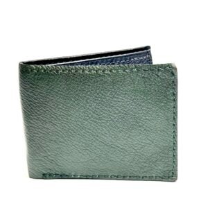 Green Leather Bifold Wallet