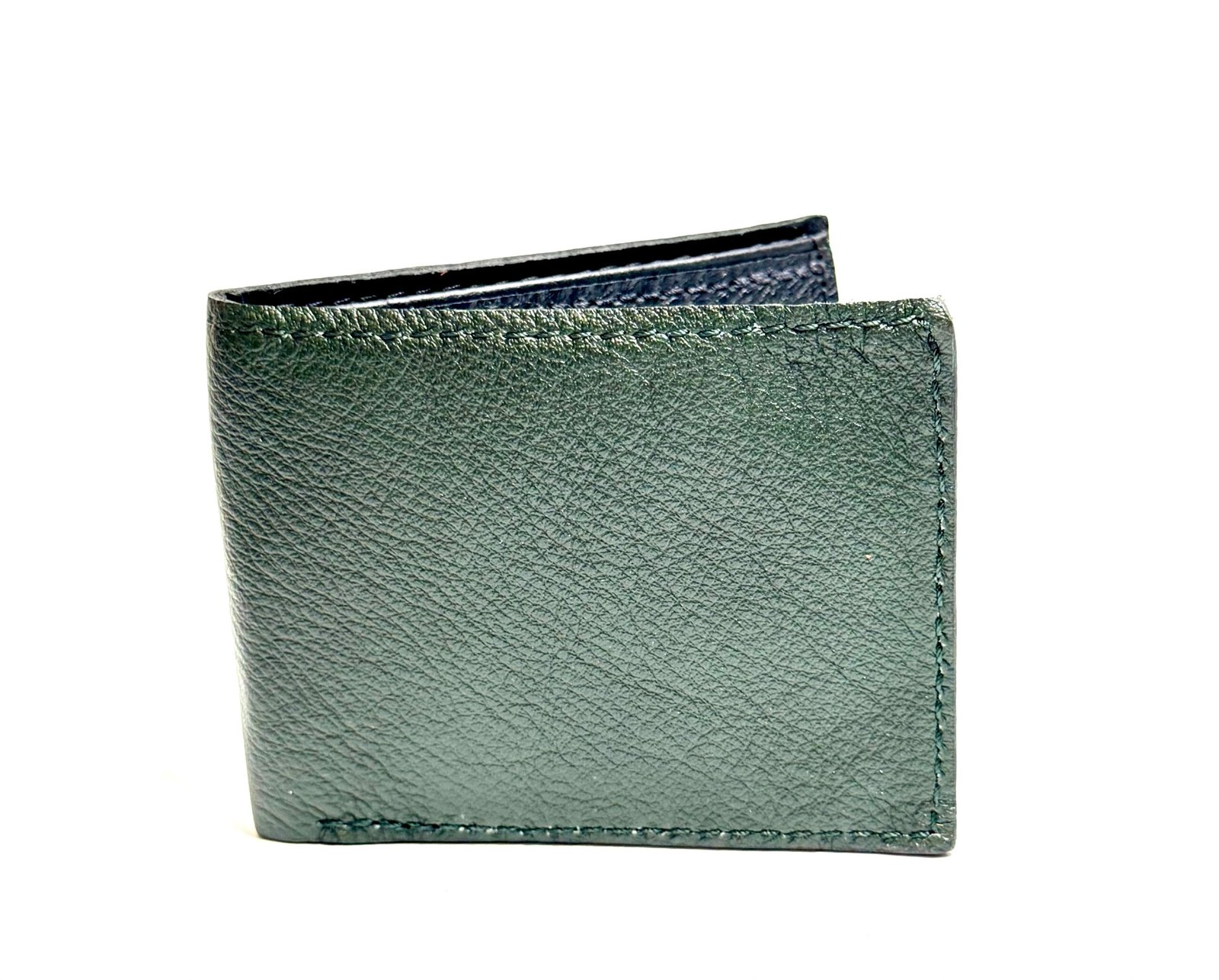 Green Leather Bifold Wallet