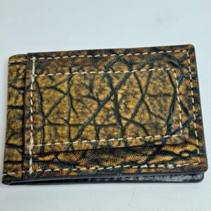 Elephant Antique Saddle Safari Money Clip Bifold