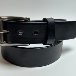 Premium Heavy Black Leather Gun Belt