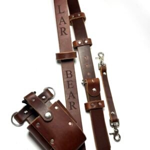 Custom Brown Leather Radio Holster