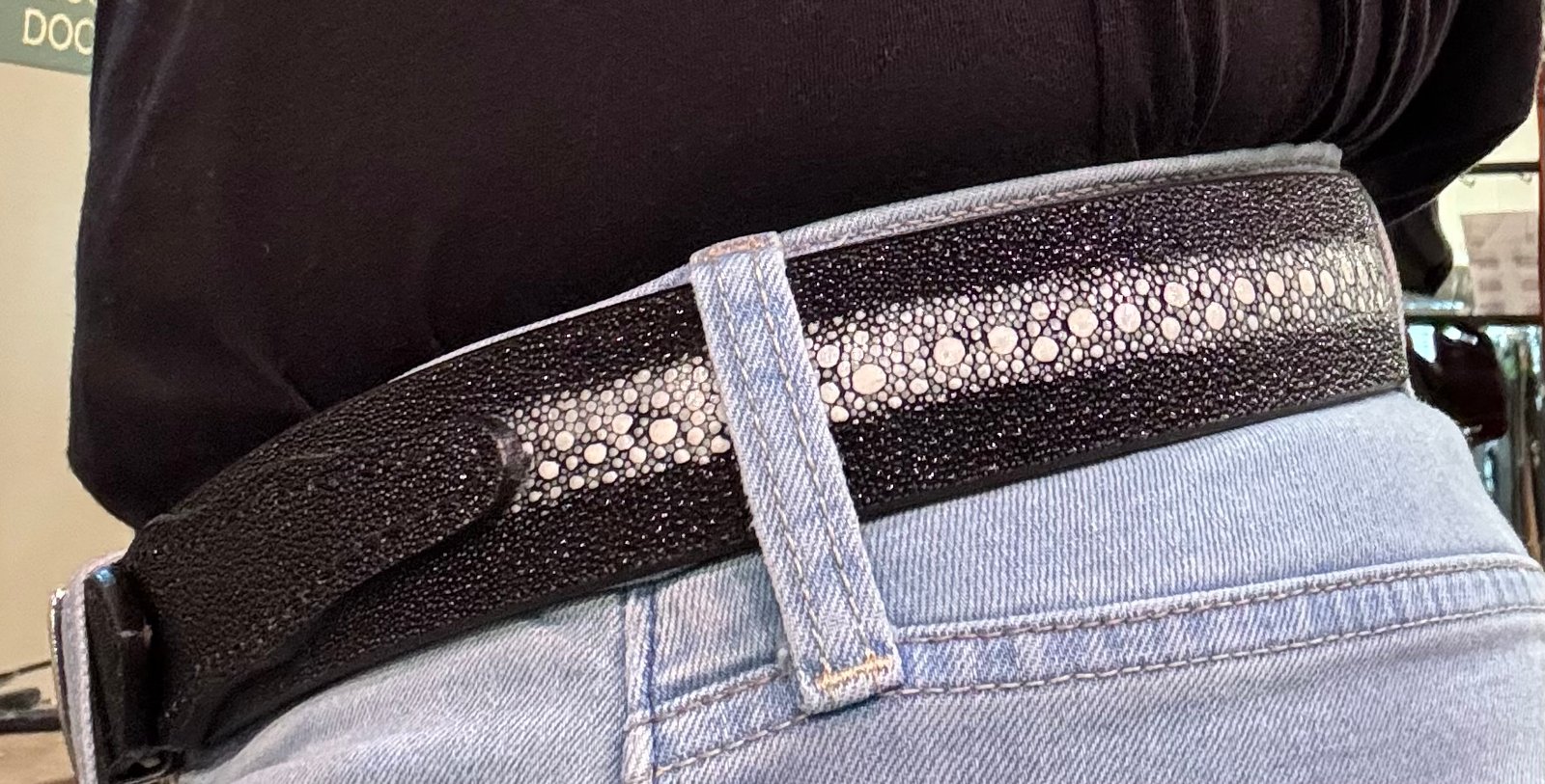 Stingray Leather Belt – Handmade Exotic Full Grain Belt (Amish Made) - Image 5