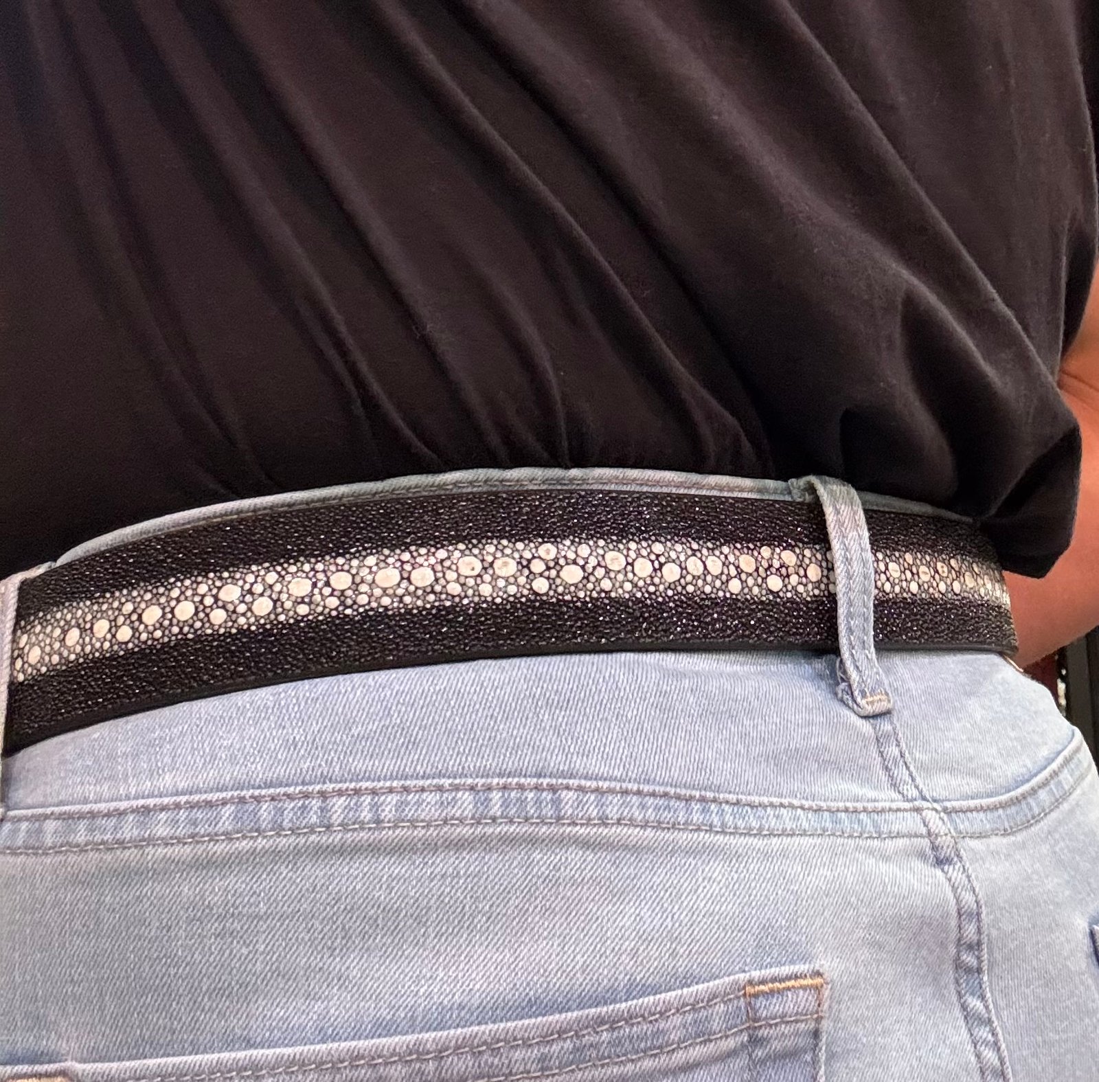 Stingray Leather Belt – Handmade Exotic Full Grain Belt (Amish Made) - Image 6