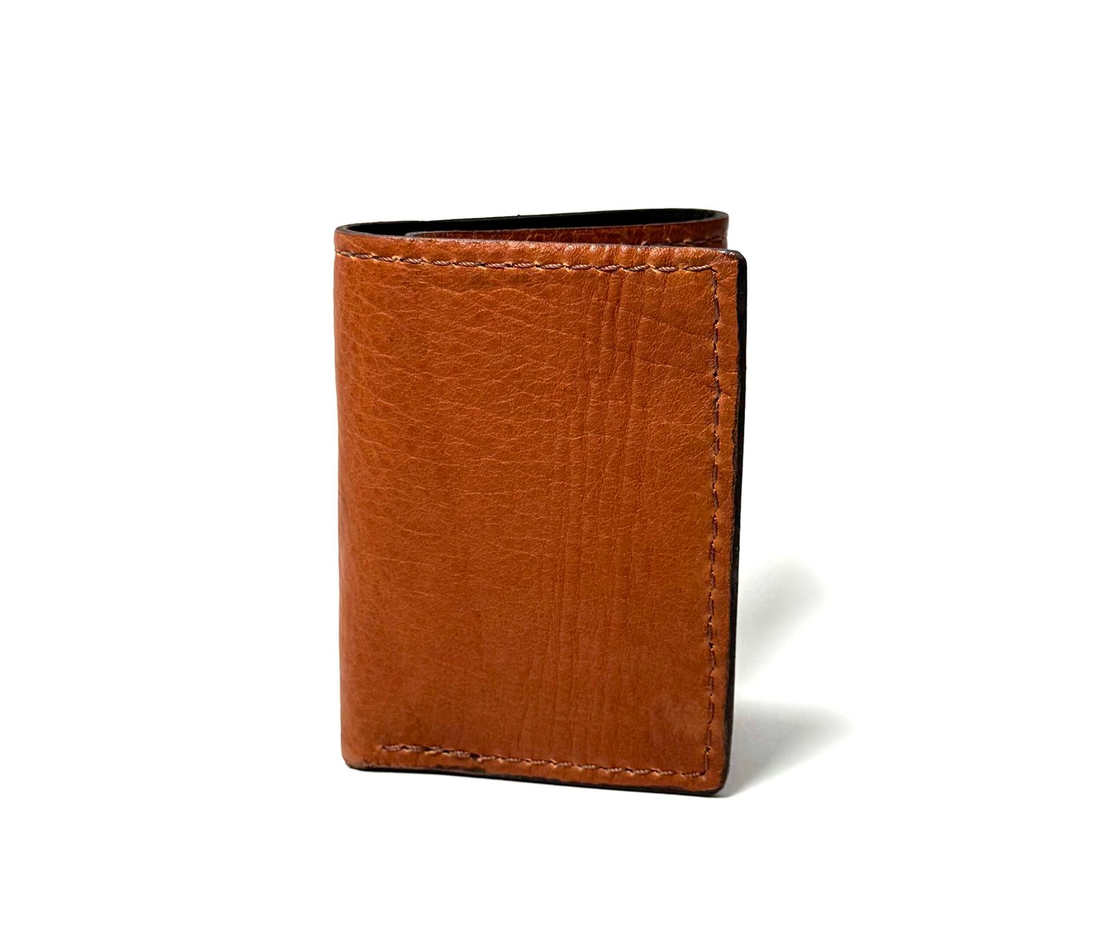 Bison Brown Leather Trifold