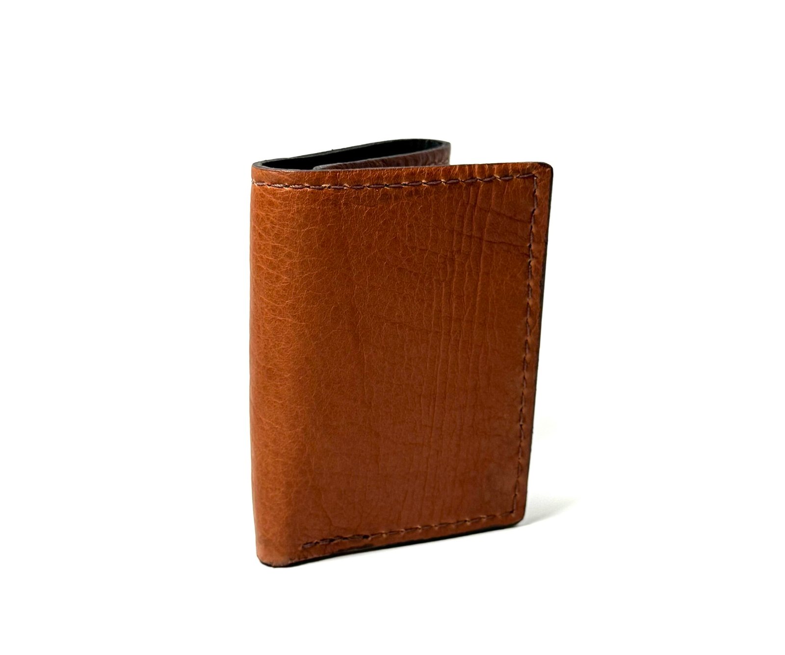 Bison Brown Leather Trifold - Image 3