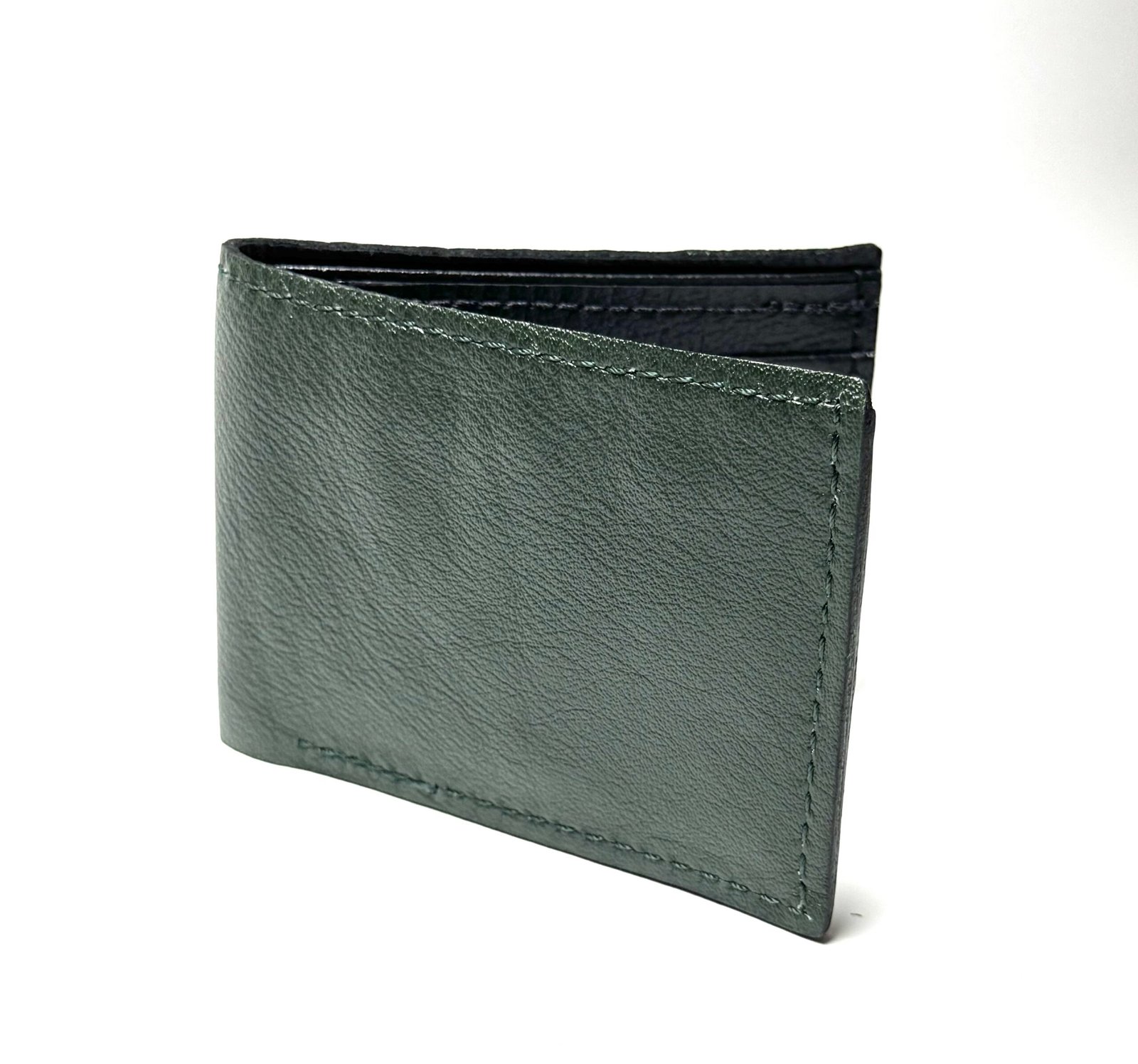 Green Leather Bifold Wallet - Image 8