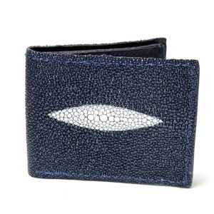 Stingray Navy Leather Bifold