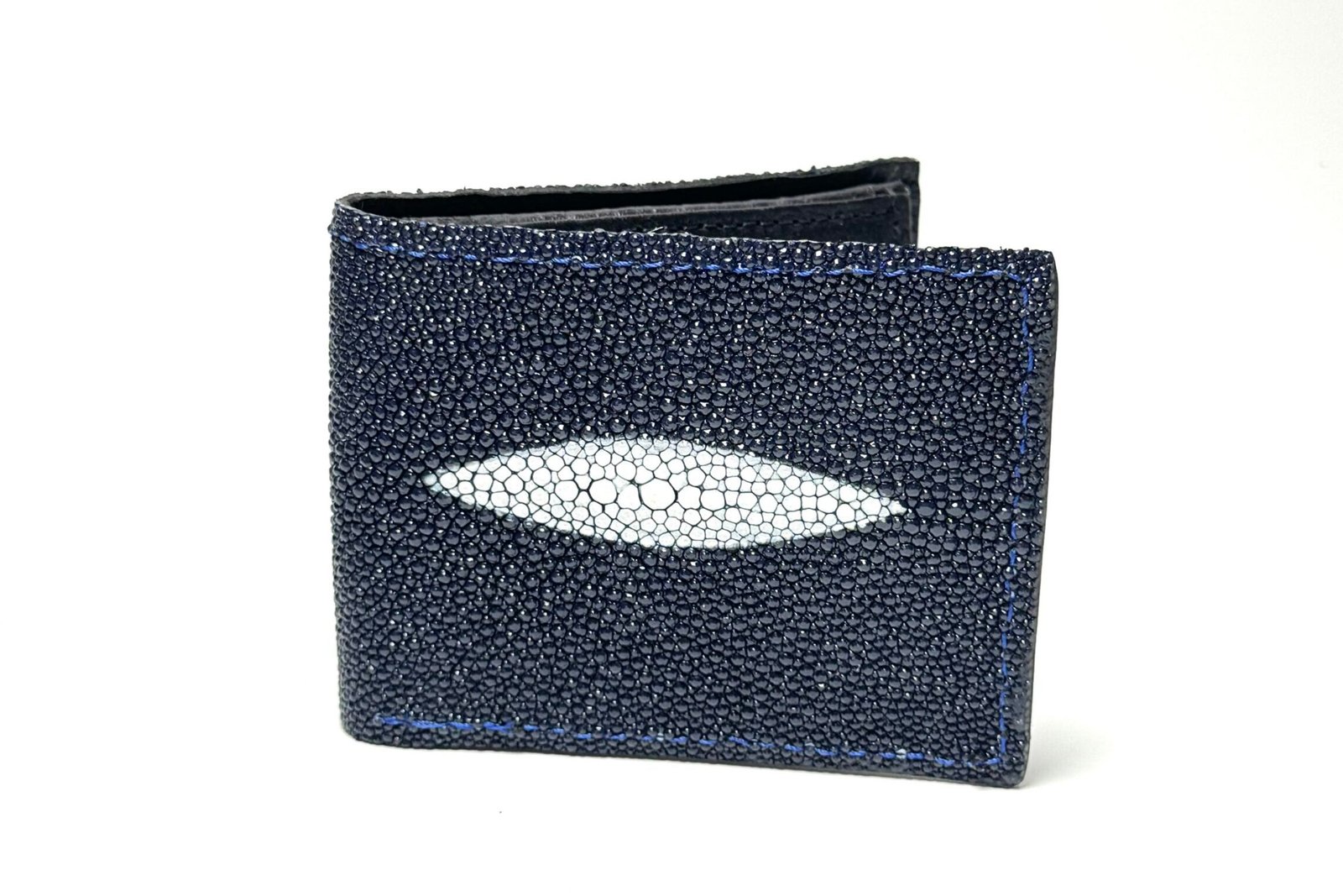 Stingray Navy Leather Bifold