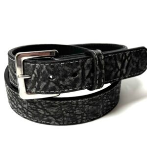 Elephant Grey Leather Belt