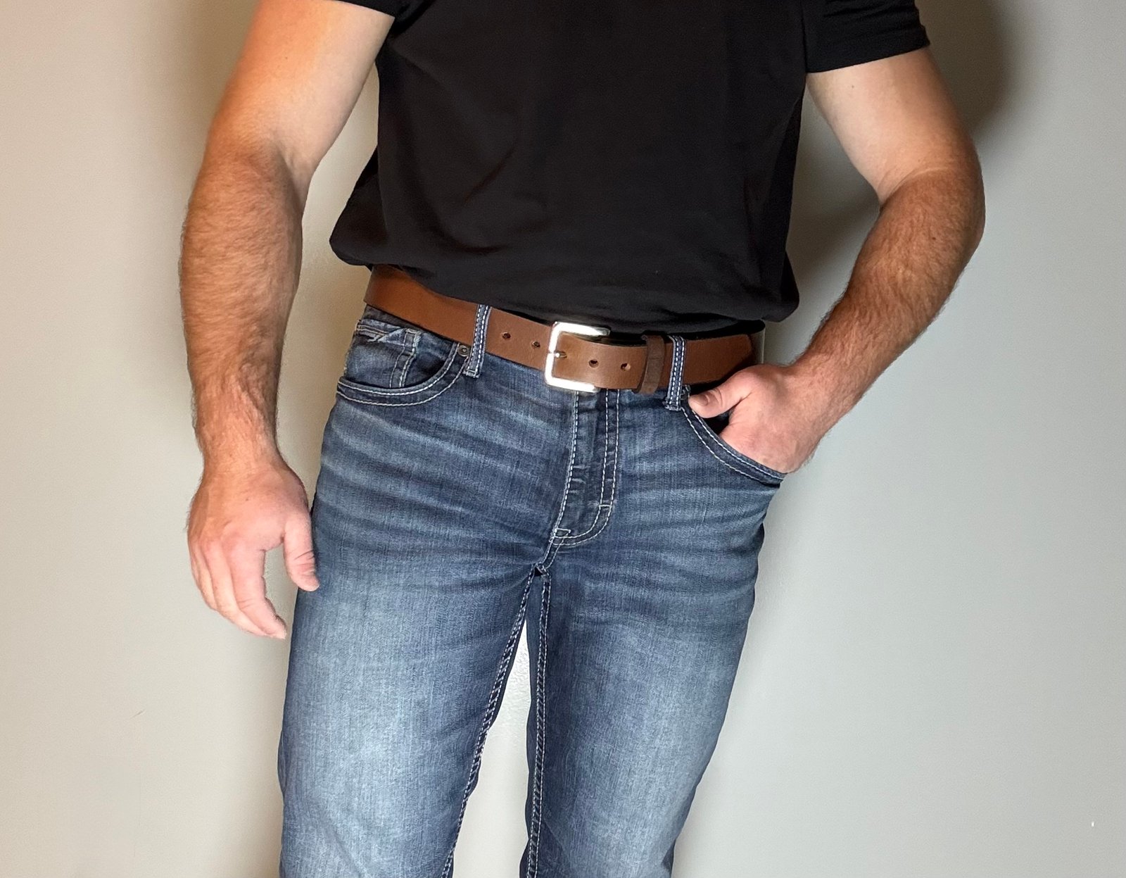 Standard Light Brown Leather Belt - Image 7