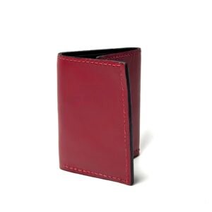 Red Leather Trifold Wallet