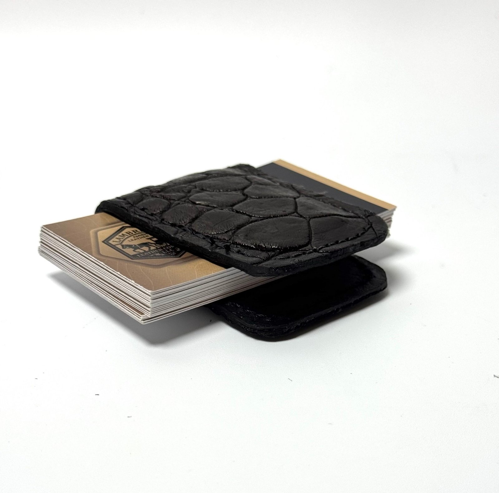 Black Alligator Leather Cash Clip – Card Holder - Image 2