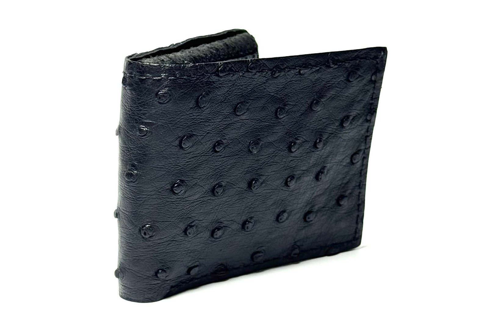 Ostrich Black Leather Bifold - Image 3