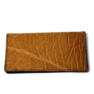 Elephant Havana Leather Checkbook Cover