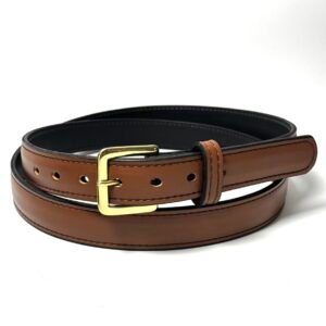 Tan Raised Center Leather Belt