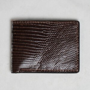 Lizard Brown Leather Bifold