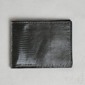 Lizard Grey Leather Bifold